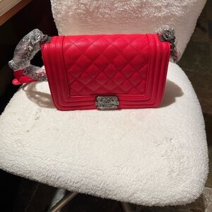 CHANEL Red Crossbody Bag